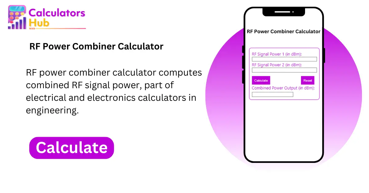 RF Power Combiner Calculator