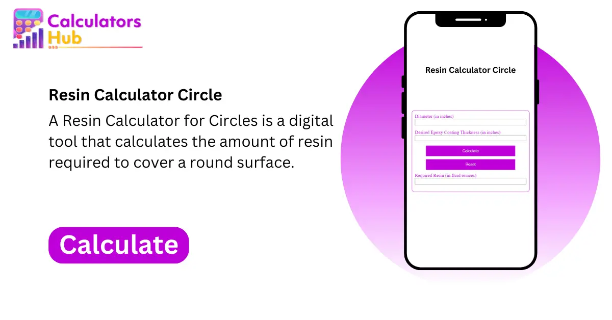 Resin Calculator Circle