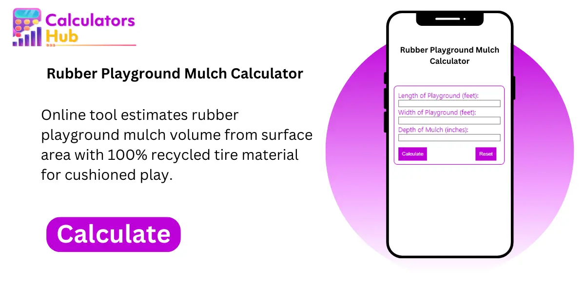 Rubber Playground Mulch Calculator