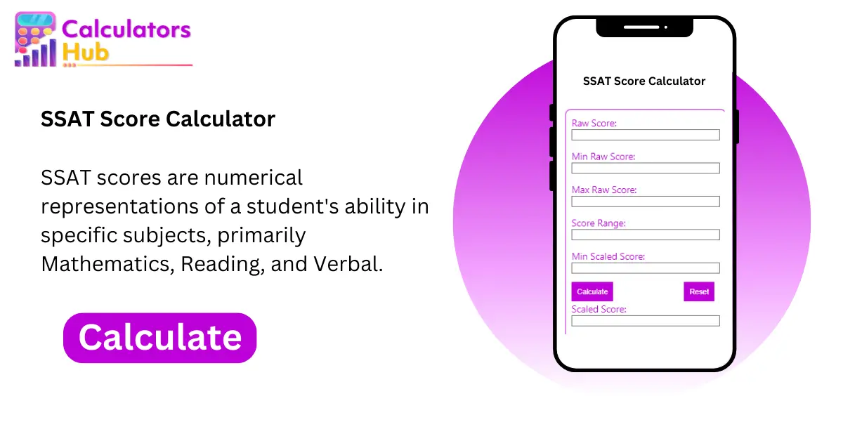 SSAT Score Calculator
