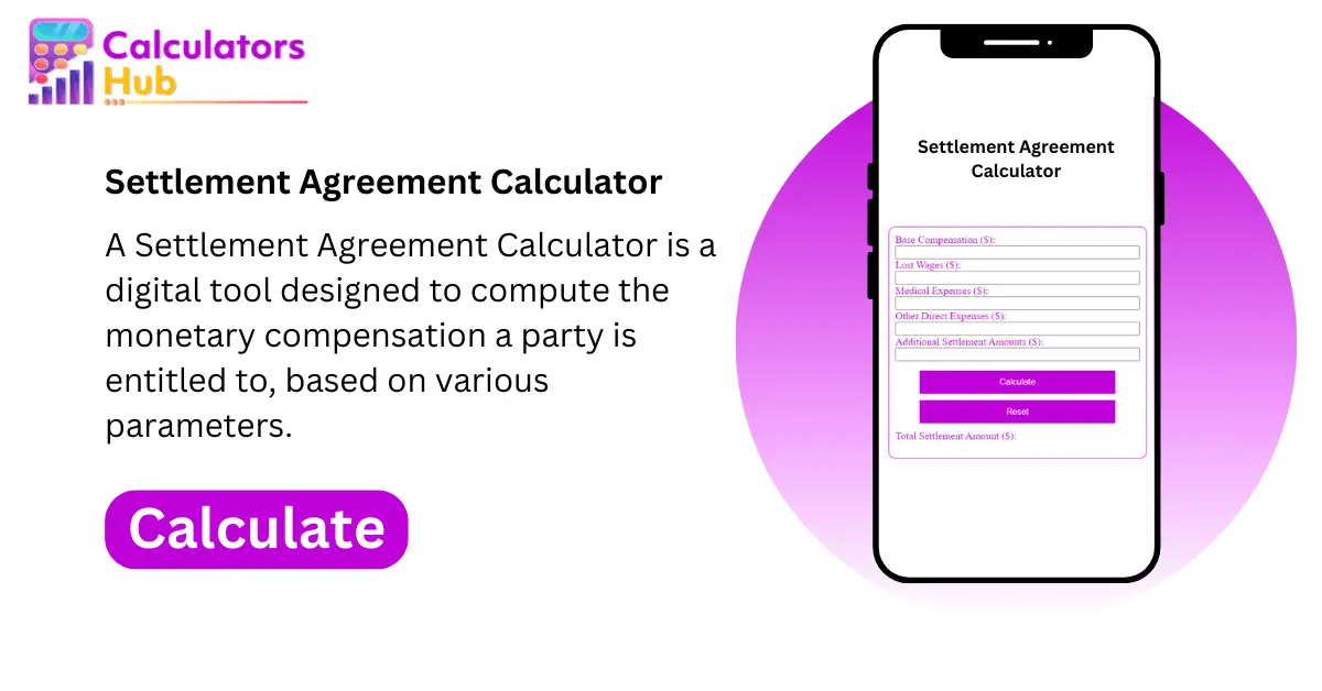 Settlement Agreement Calculator