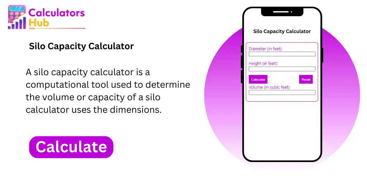 Silo Capacity Calculator Online