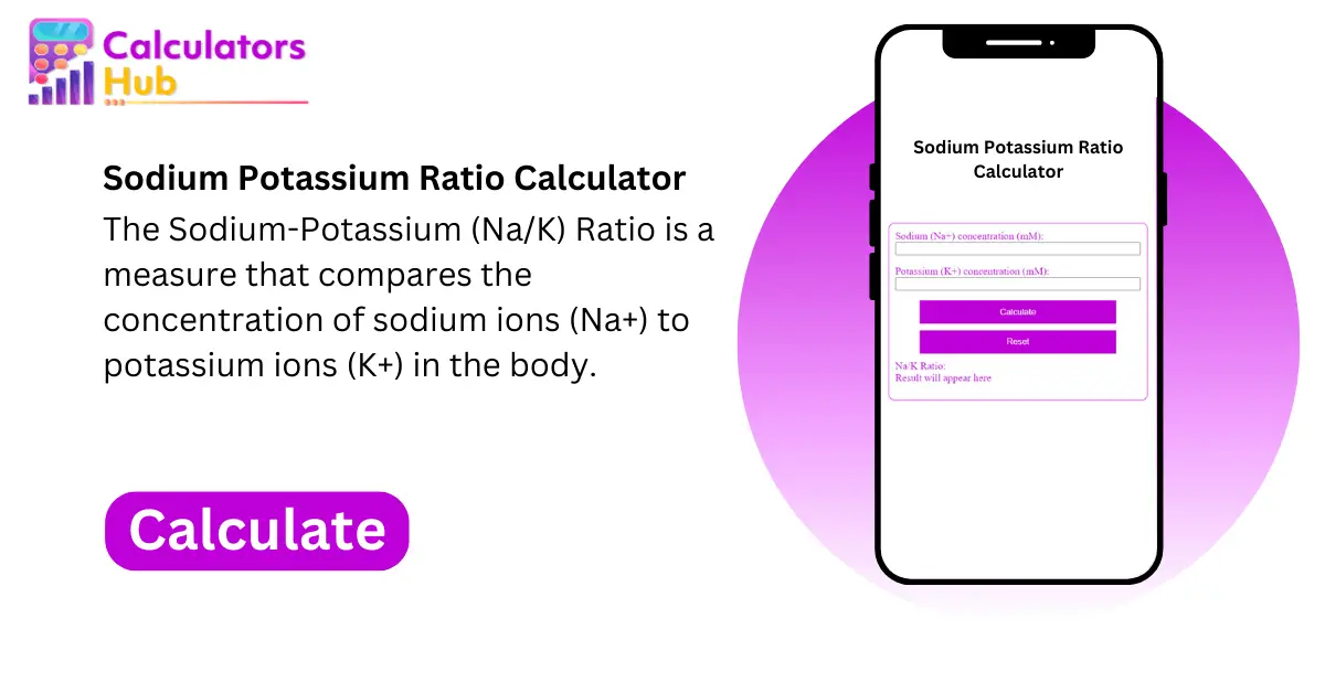 Sodium Potassium Ratio Calculator