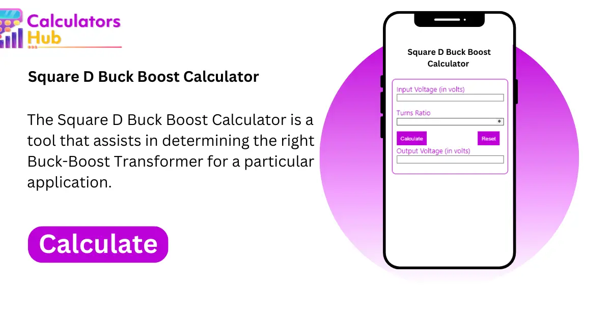 Square D Buck Boost Calculator