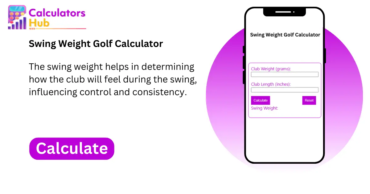 Swing Weight Golf Calculator Online