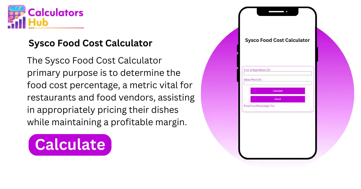 Sysco Food Cost Calculator