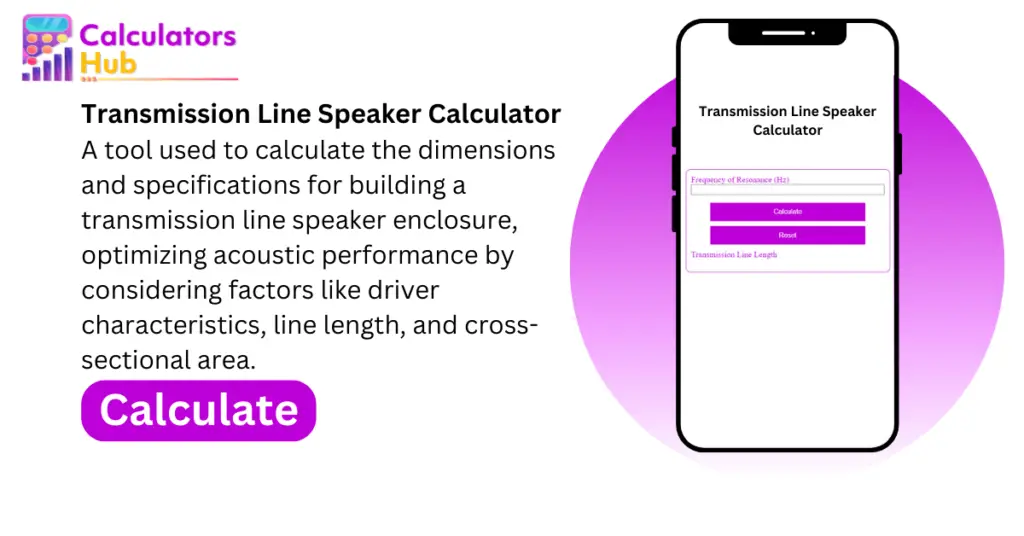 transmission line speaker calculator