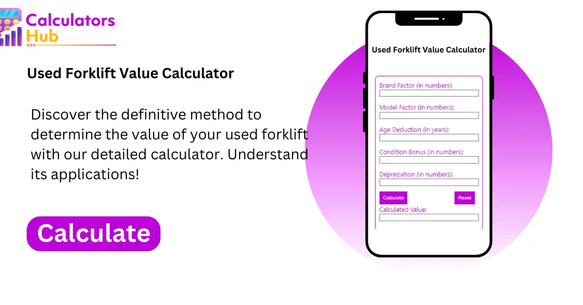 Used Forklift Value Calculator