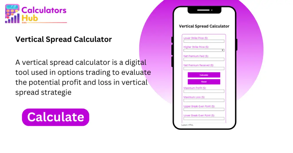 Vertical Spread Calculator Online