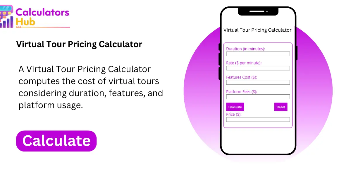 Virtual Tour Pricing Calculator