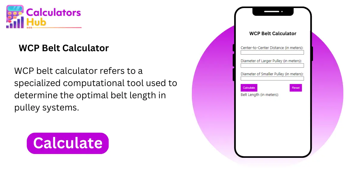 WCP Belt Calculator