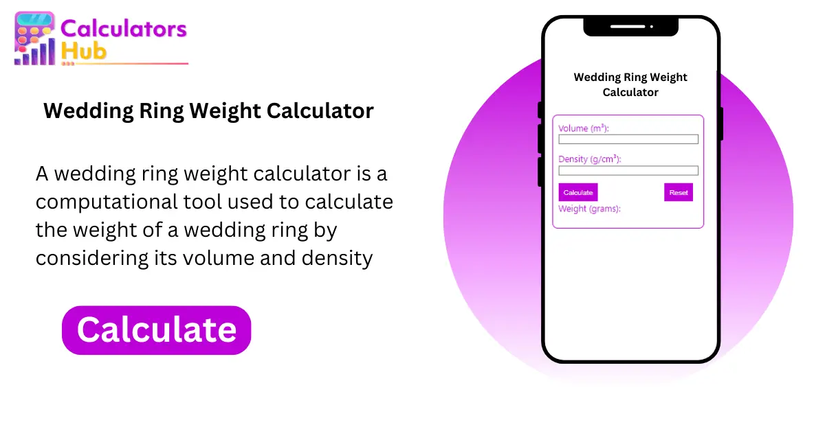 Wedding Ring Weight Calculator