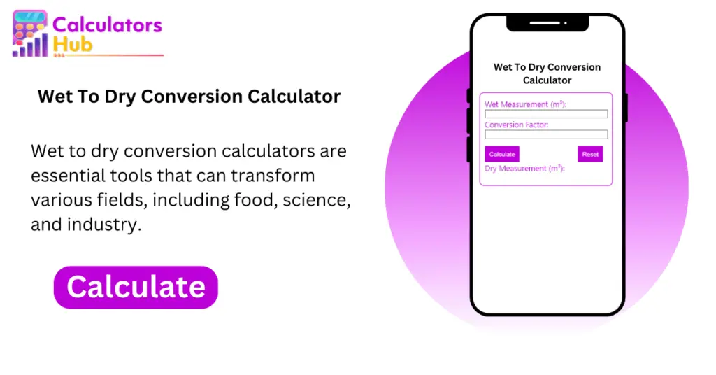 Dry Measurements Calculator