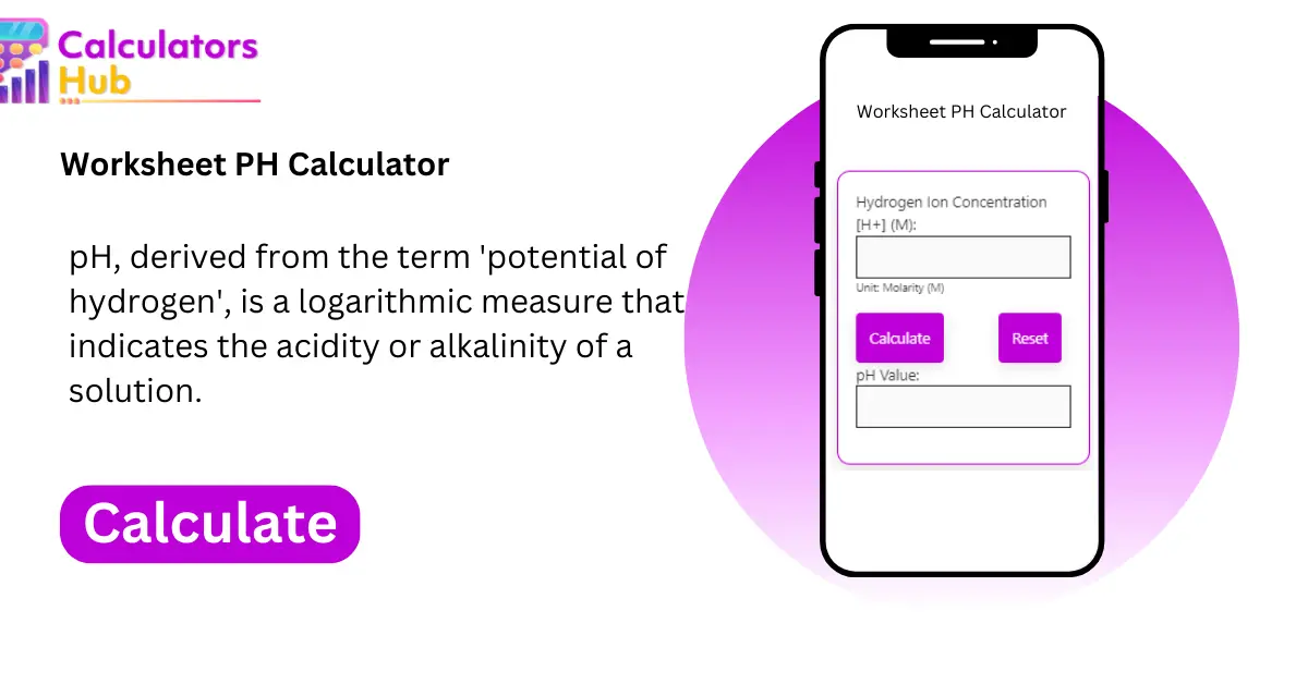 Worksheet PH Calculator