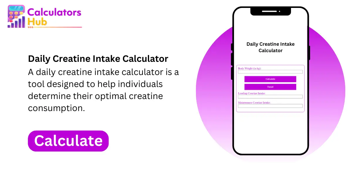 Daily Creatine Intake Calculator Online 7009