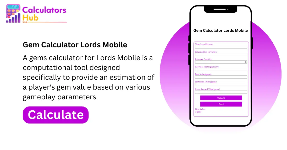 lords mobile gem calculator