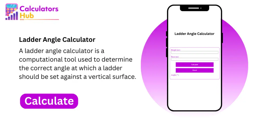 Ladder Angle Calculator Online