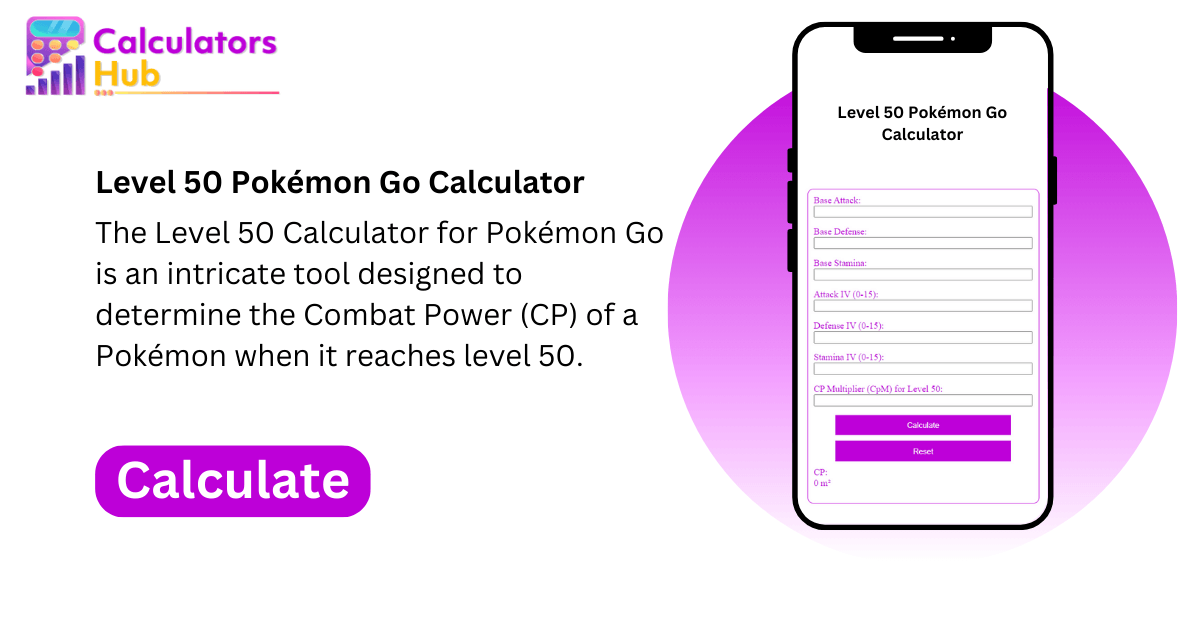 Level 50 Pokémon Go Calculator