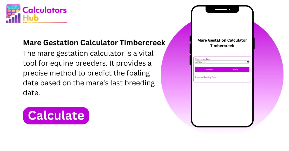 Mare Gestation Calculator Timbercreek