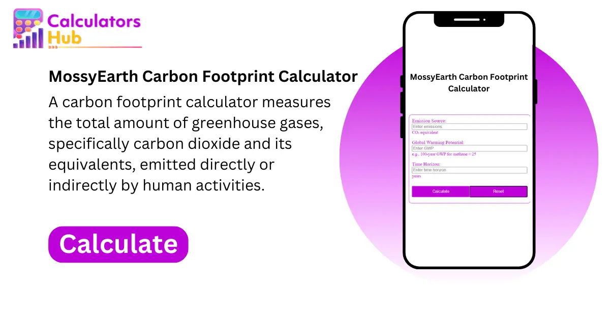 MossyEarth Carbon Footprint Calculator