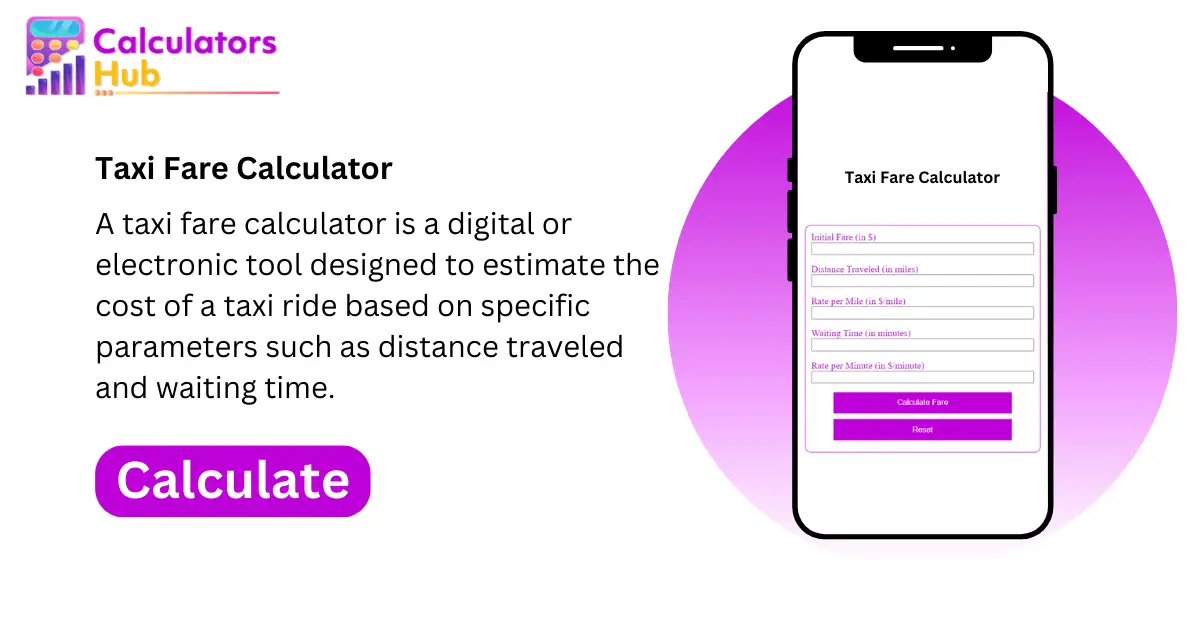 Taxi Fare Calculator Online