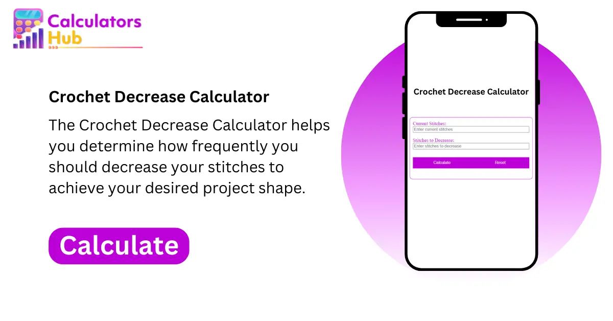 Crochet Decrease Calculator Online