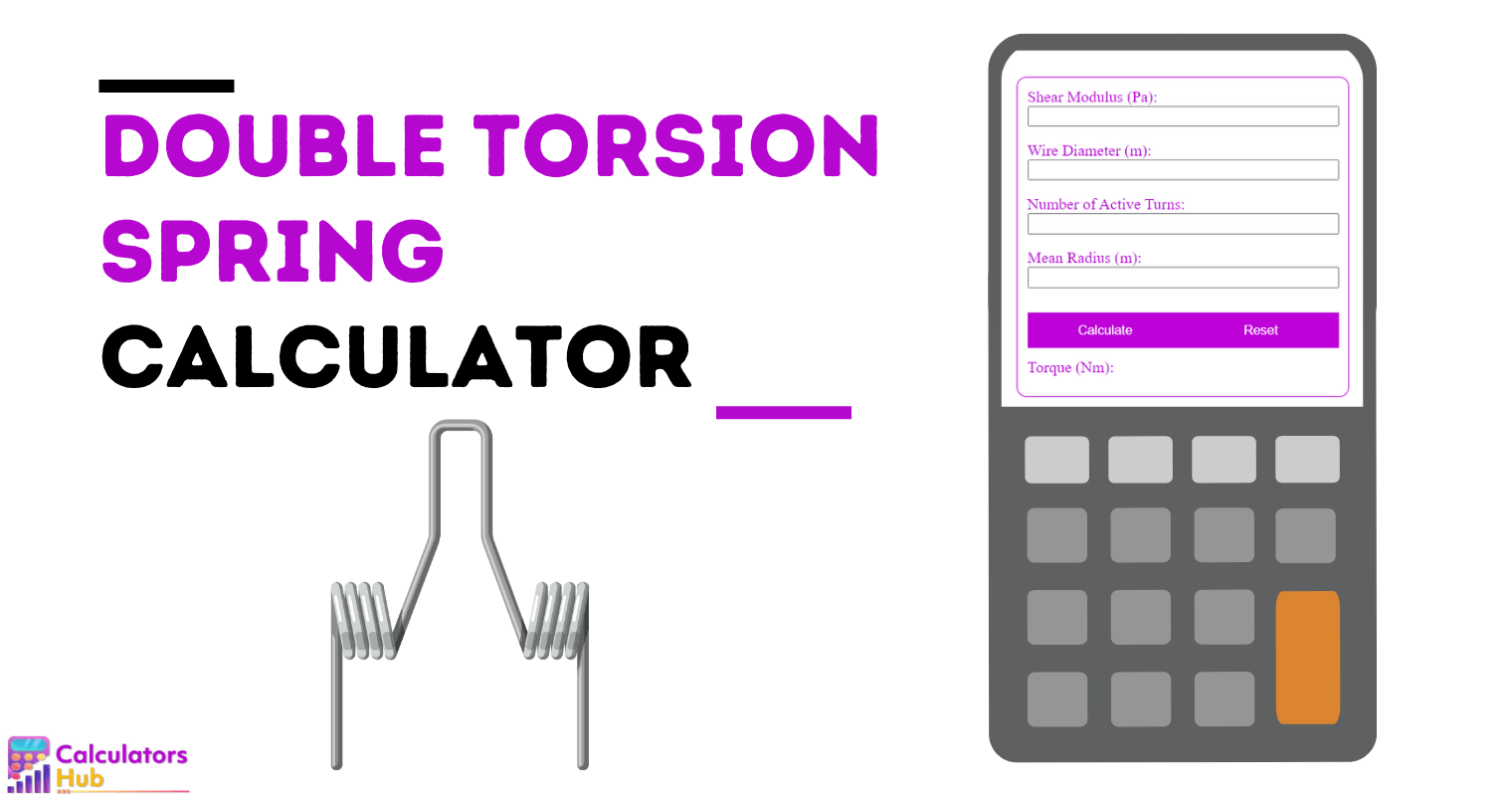 Double Torsion Spring Calculator Online