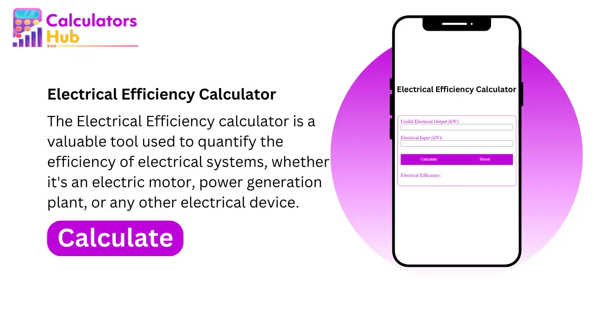 Electrical Efficiency Calculator Online