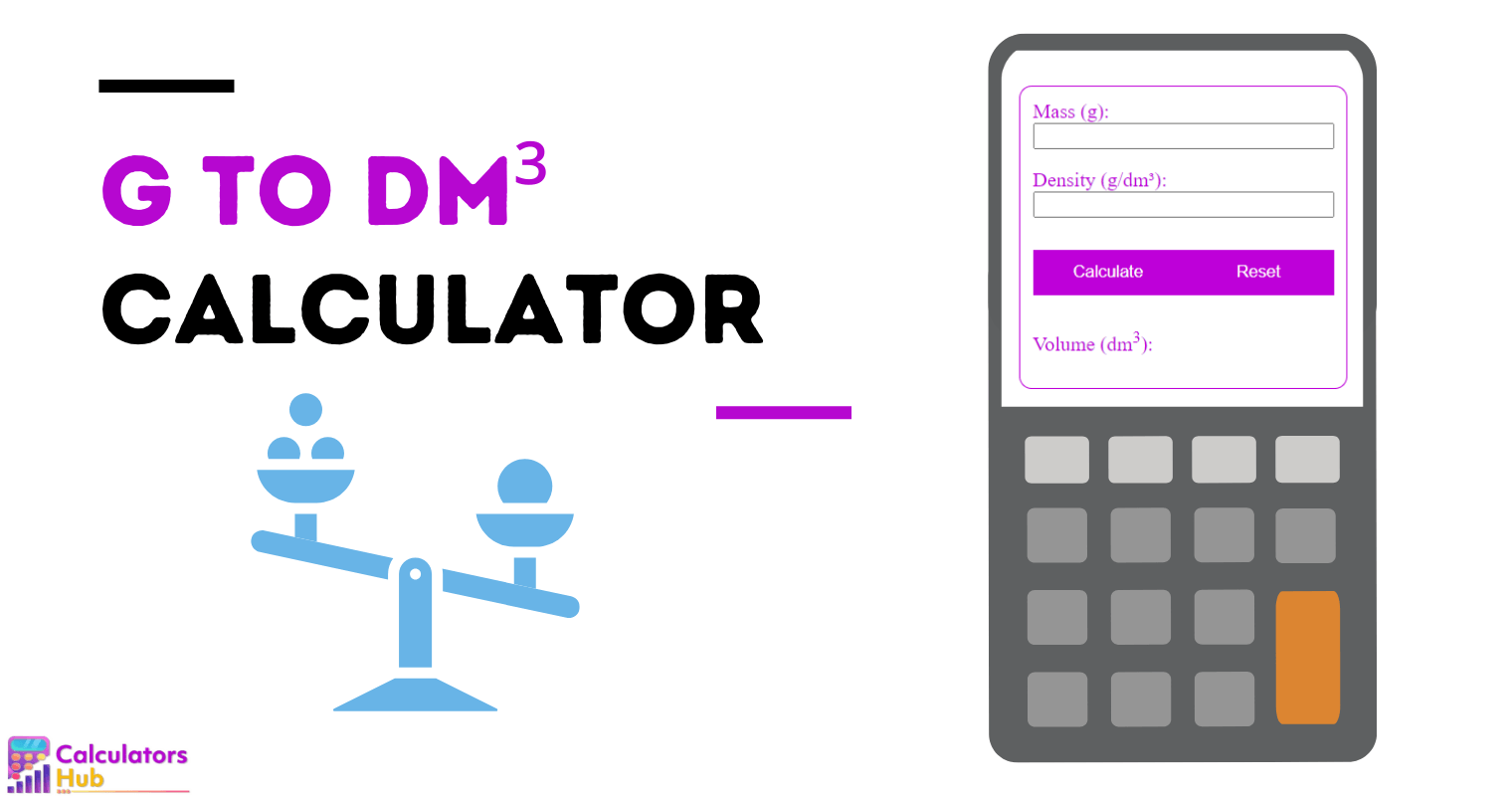 G to dm³ Calculator