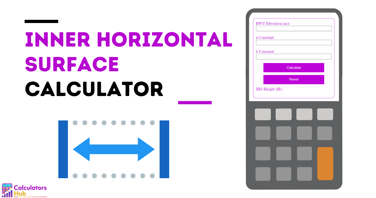 Inner Horizontal Surface Calculator Online