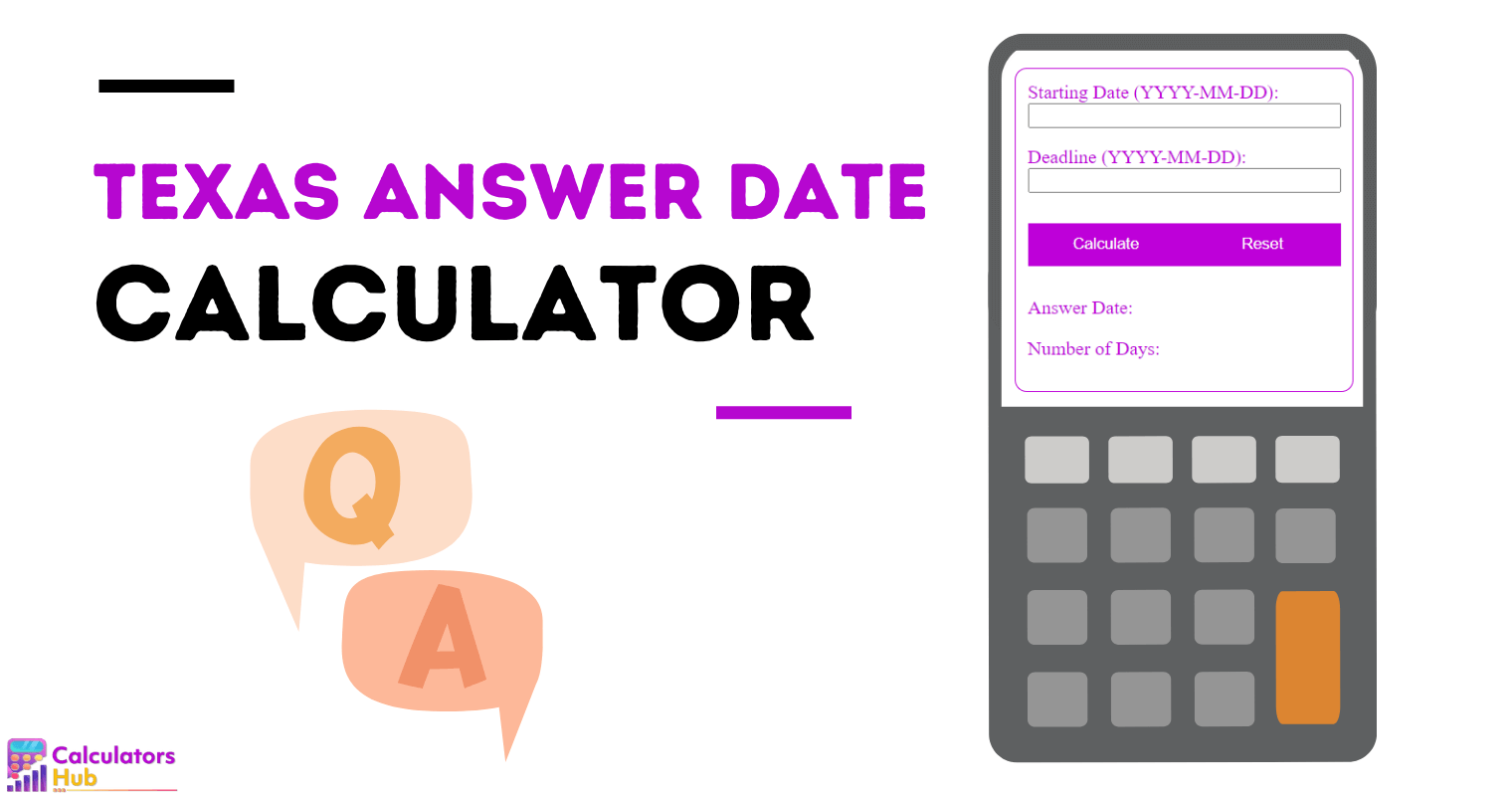 Texas Answer Date Calculator Online