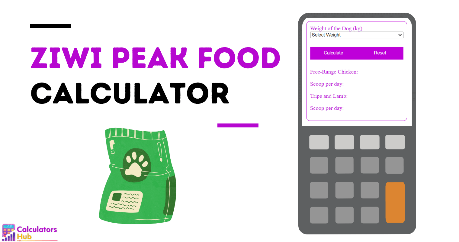 ZIWI Peak Food Calculator