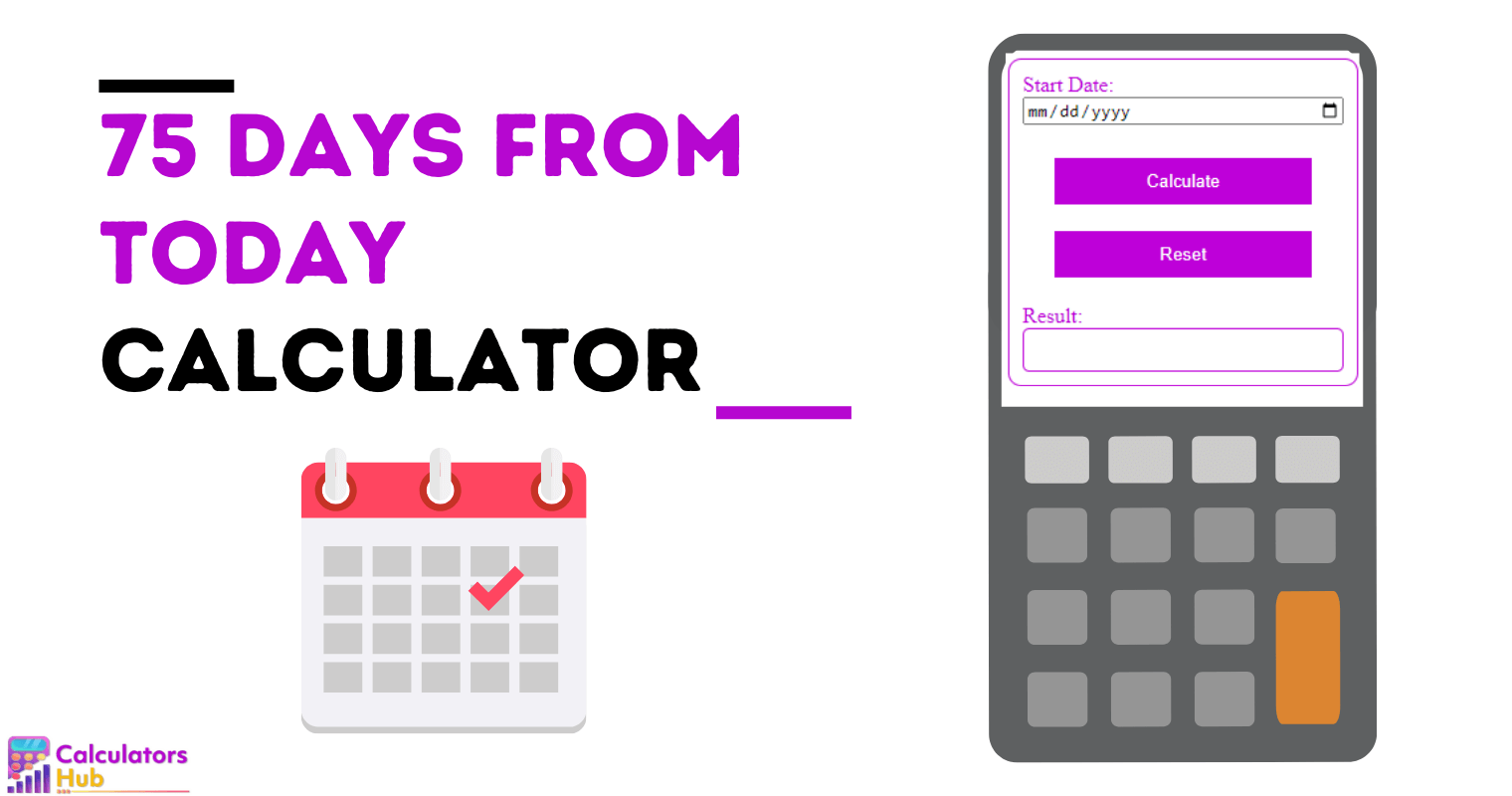 75 Days From Today Calculator Online