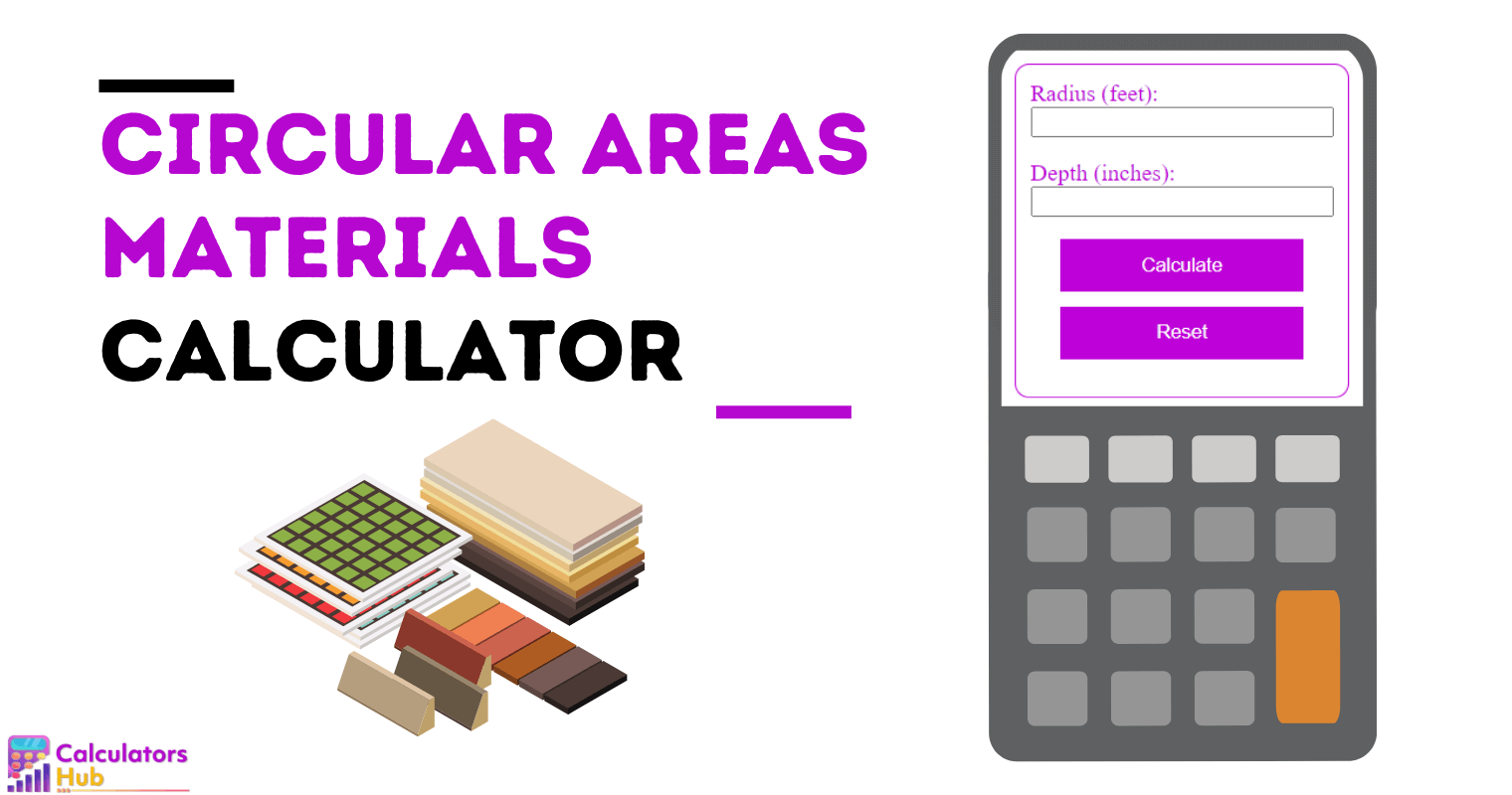 Circular Areas Materials Calculator