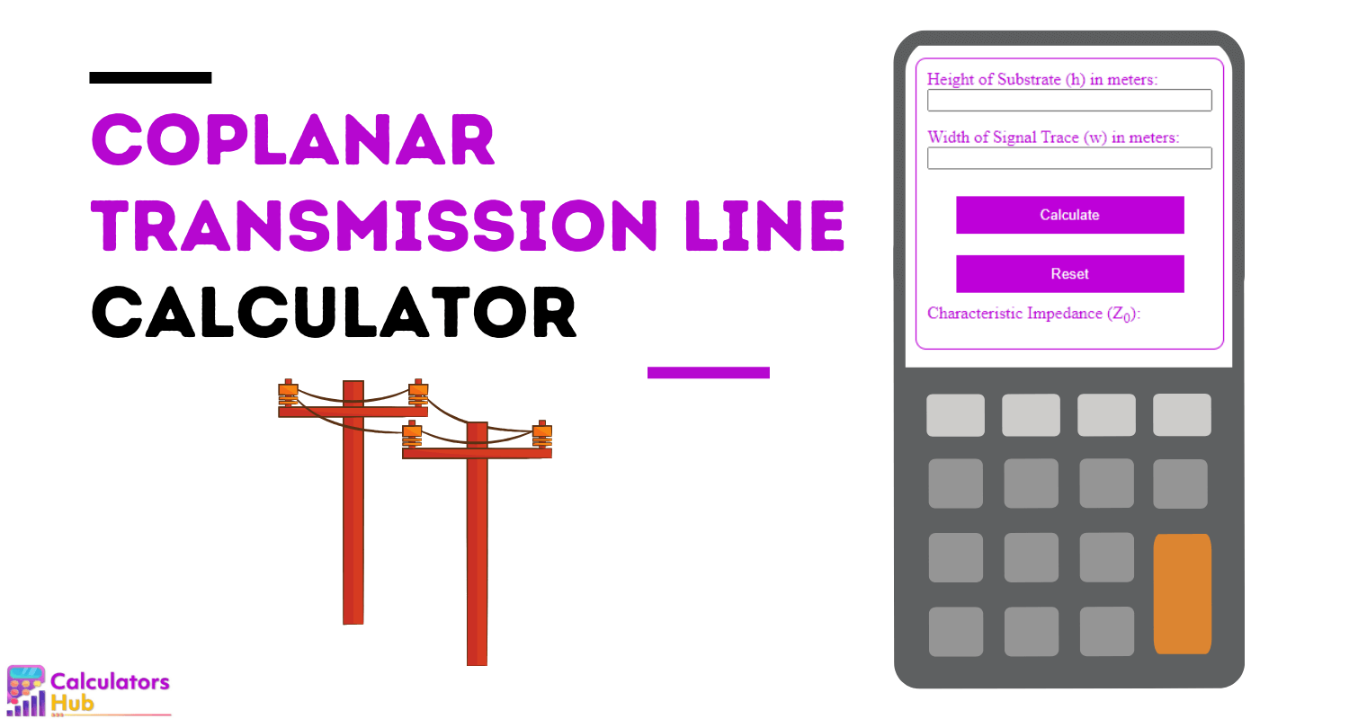 Coplanar Transmission Line Calculator