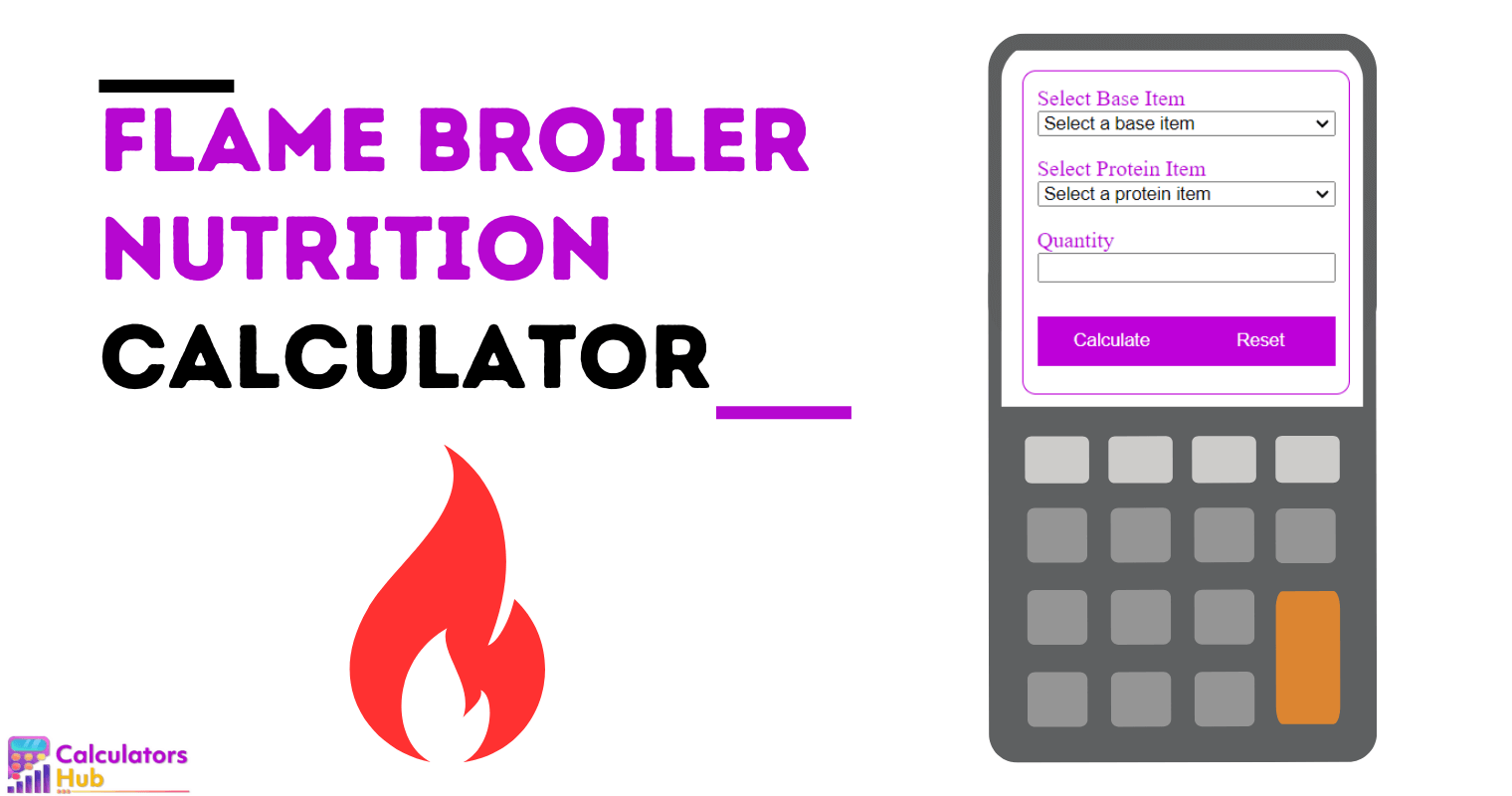 Flame Broiler Nutrition Calculator