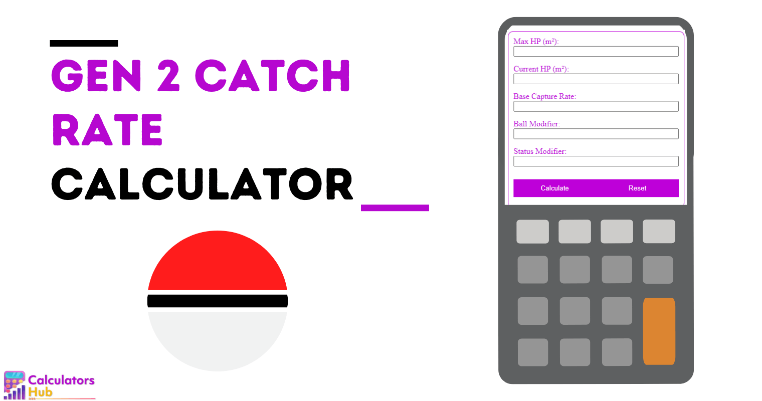 Gen 2 Catch Rate Calculator