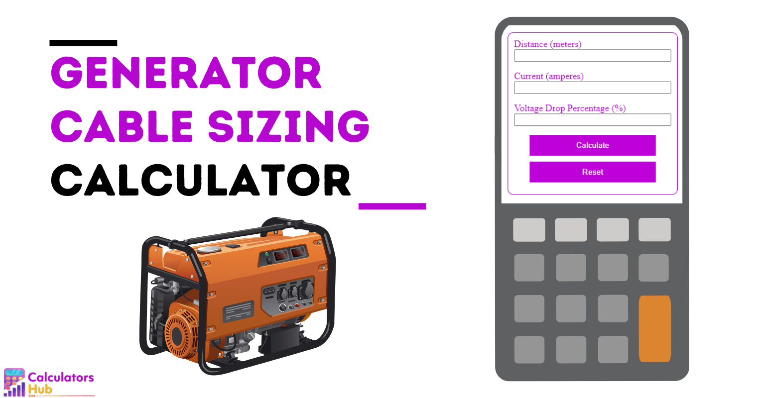 Generator Cable Sizing Calculator Online