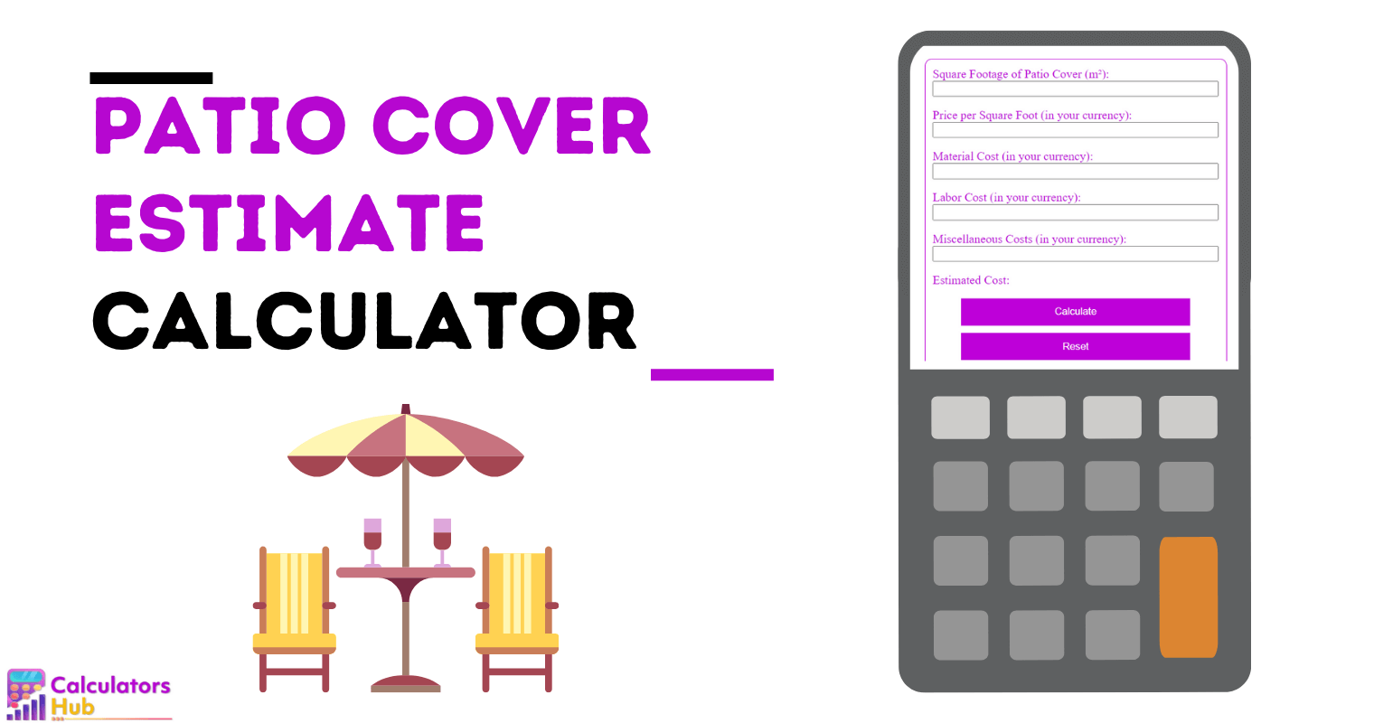 Patio Cover Estimate Calculator Online