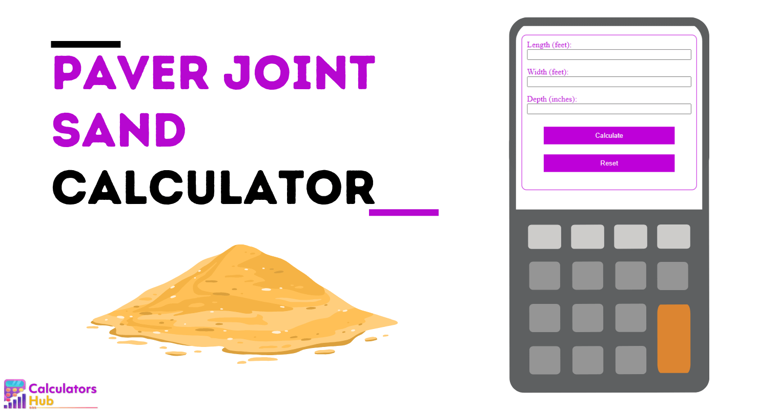 Paver Joint Sand Calculator Online