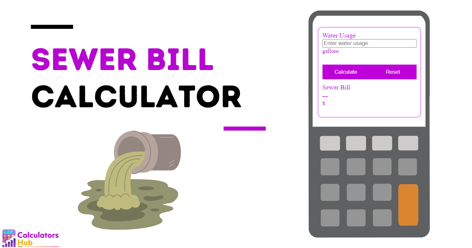 Calculateur de facture d'égout
