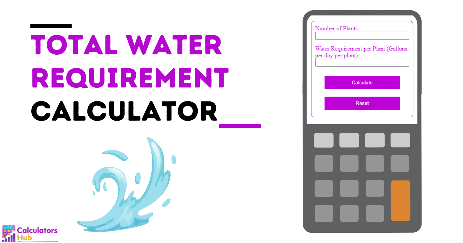 Total Water Requirement Calculator
