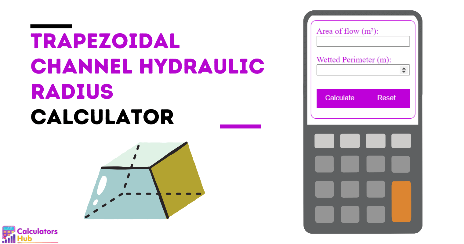 Trapezoidal Channel Hydraulic Radius Calculator Online