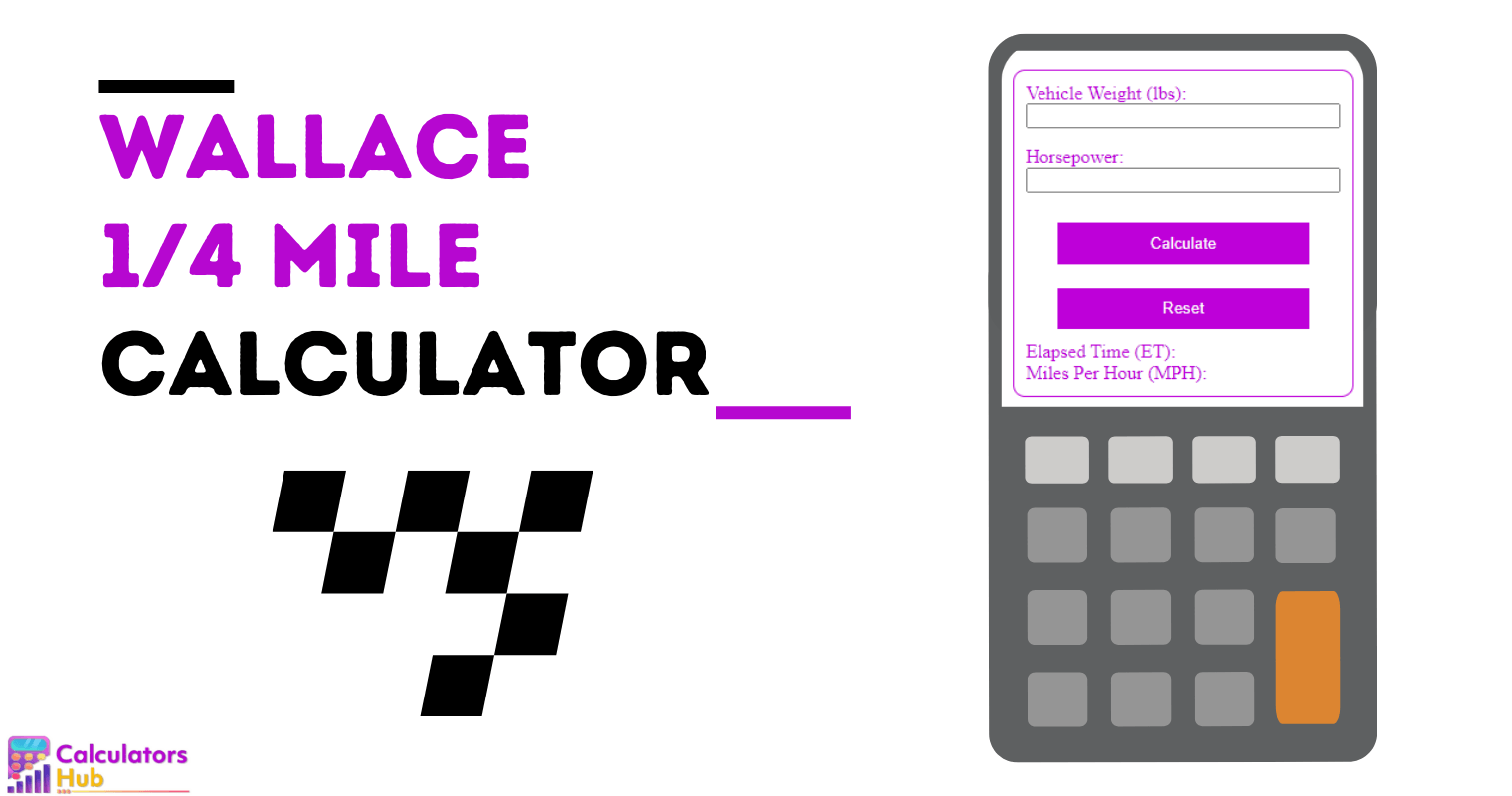Wallace 1/4 Mile Calculator