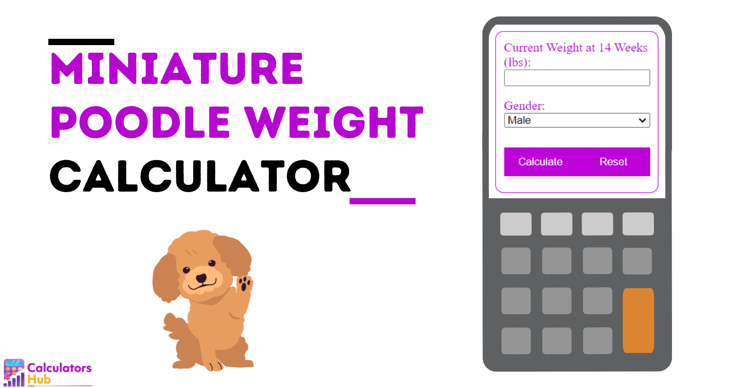 Calculadora de peso do poodle miniatura