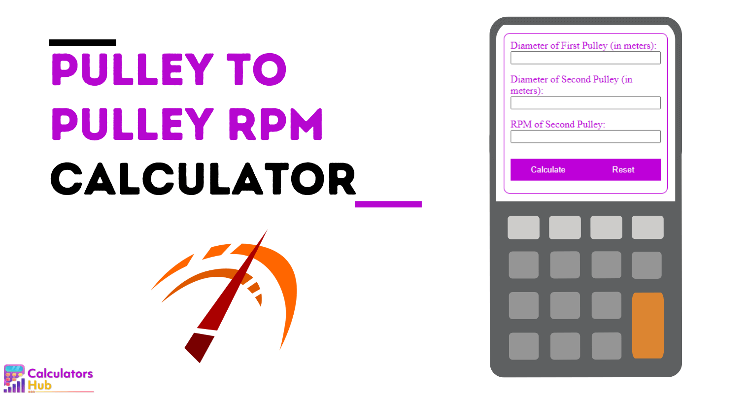 Pulley to Pulley RPM Calculator Online