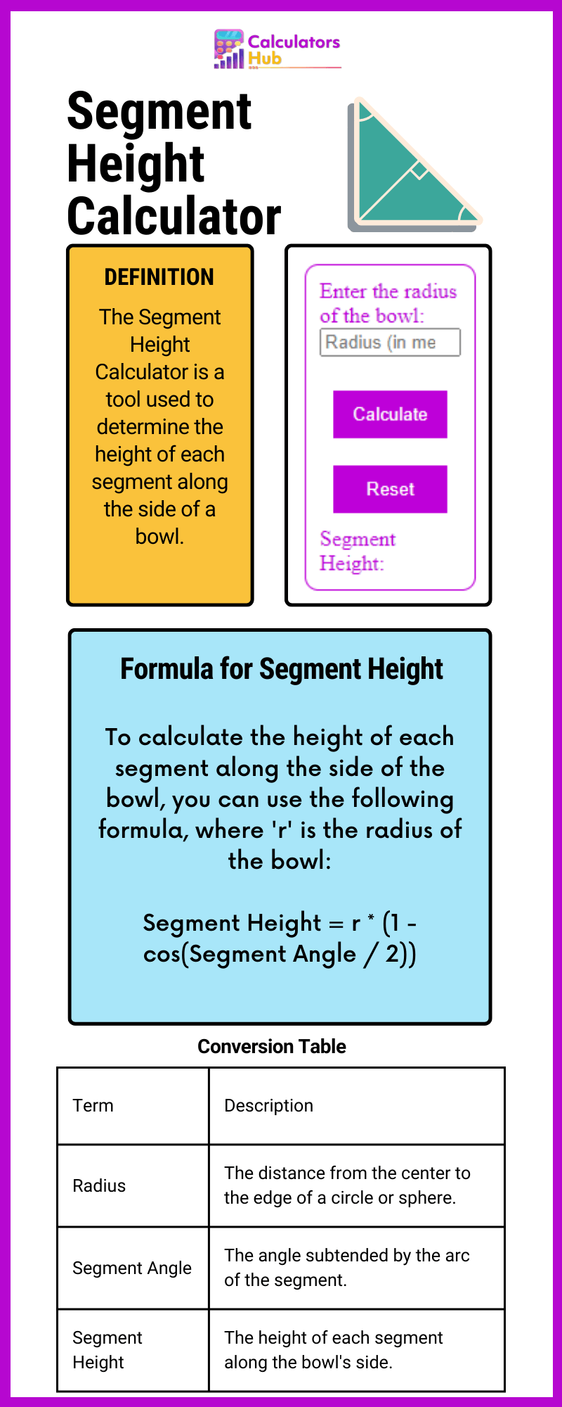 Segment Height Calculator
