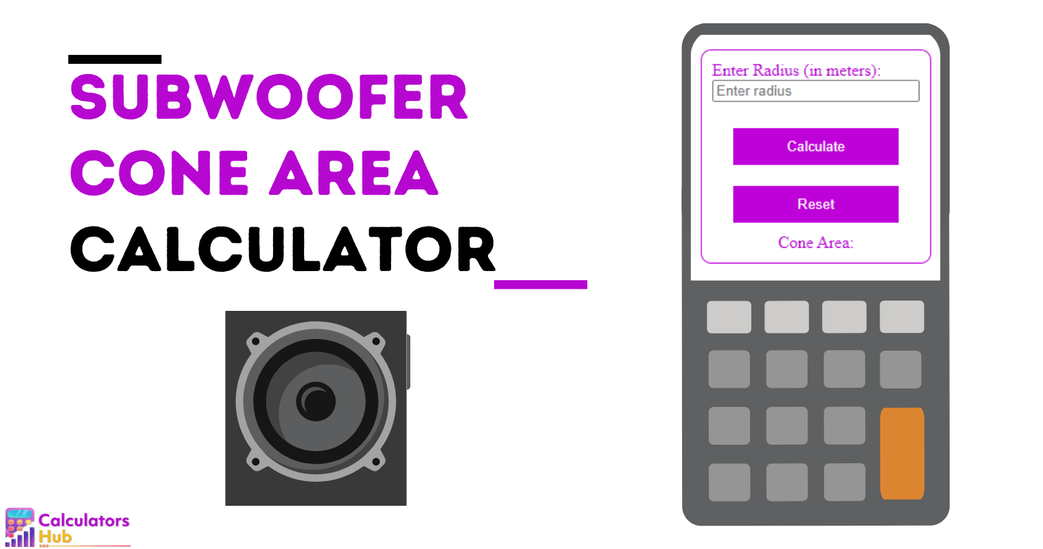 Subwoofer Cone Area Calculator Online