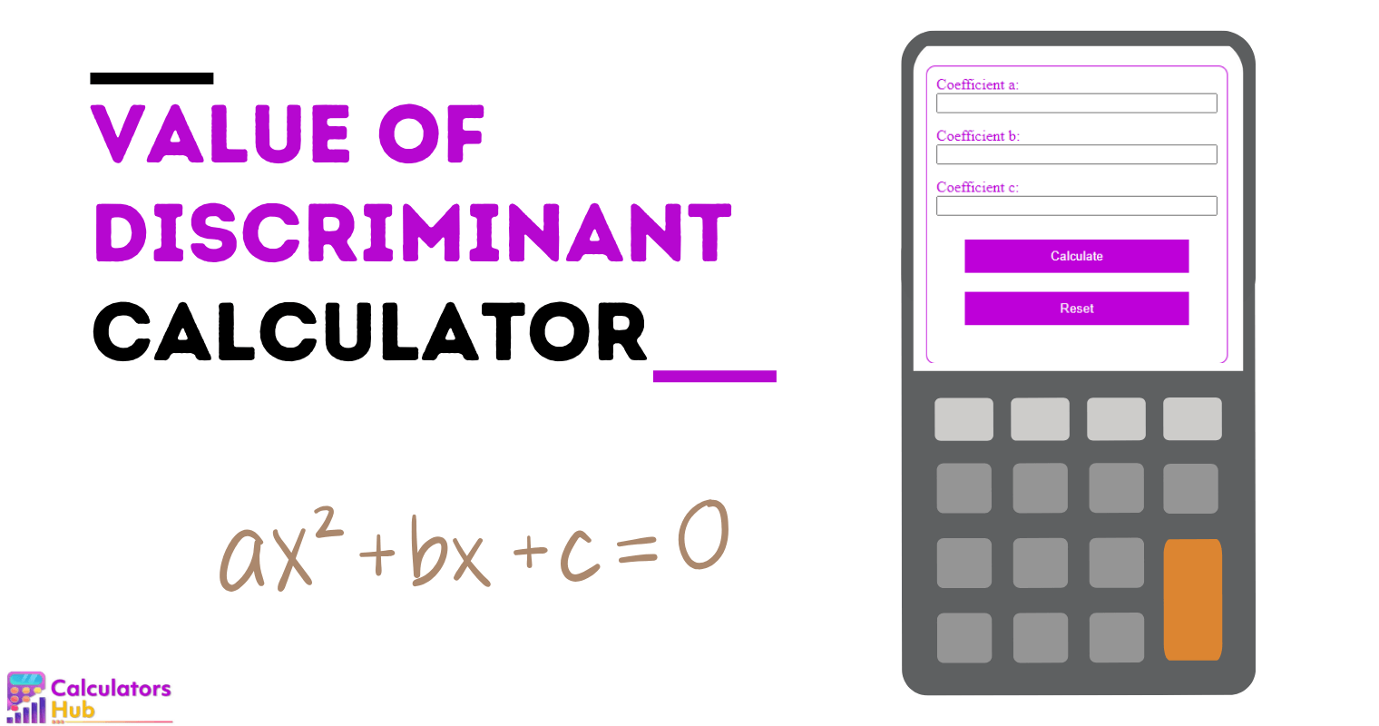 Value of Discriminant Calculator