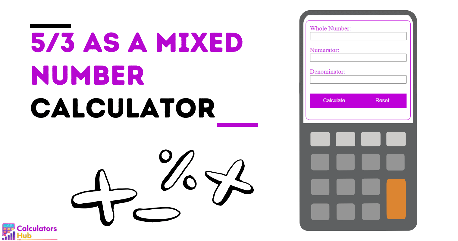 5/3 as a Mixed Number Calculator